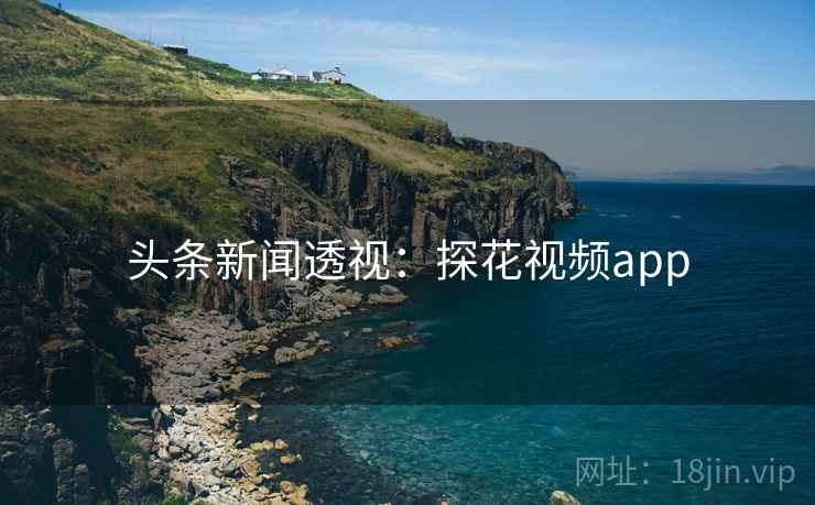 头条新闻透视：探花视频app