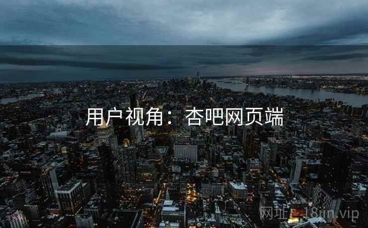 用户视角:杏吧网页端